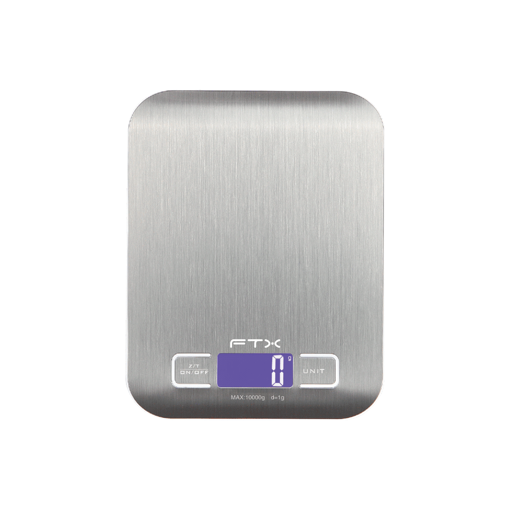 BALANZA DE COCINA FTX DIGITAL PLANA 10KG GRIS KS-101
