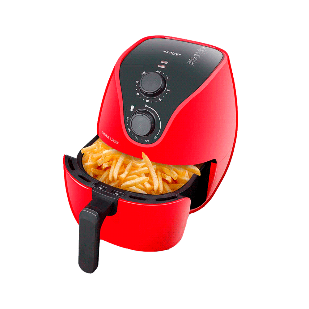FREIDORA S/ ACEITE MULTILASER 4L 1500W 110V ROJO CE083USA