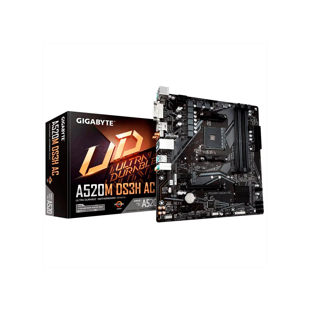 MB AM4 A520M DS3H AC GIGABYTE S/R/HDMI/DP/DVID/M2/WIFI/DDR4/USB3.2/MAT