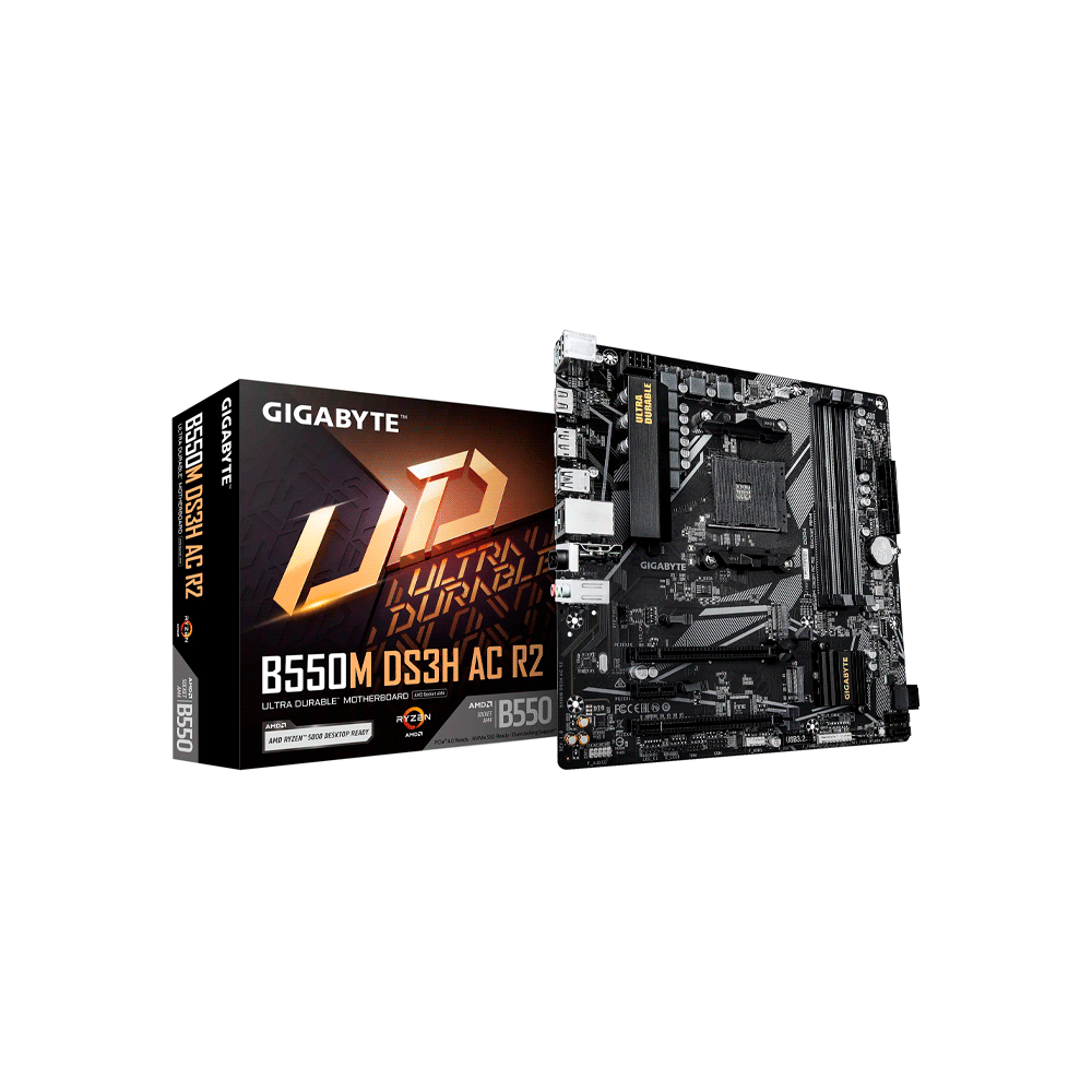 MB AM4 B550M DS3H AC R2 GIGABYTE S/R/HDMI/HDMI/DP/2M2/DDR4/WIFI/USB/MA