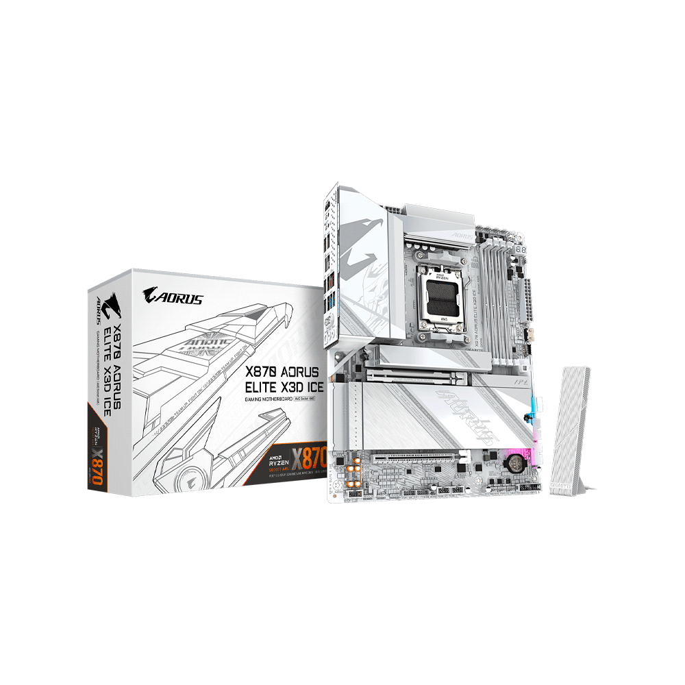 MB AM5 X870 AORUS ELITE X3D ICE DDR5 GIGABYTE S/R/HDMI/4M2/USB4/WIFI/