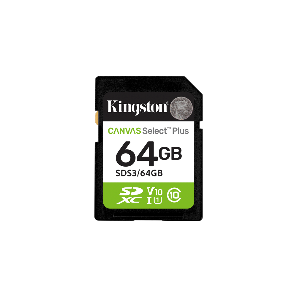 MEM SD KINGSTON  64GB SDS3/64GB 100 CANVAS SELECT PLUS SDXC CLASS 10