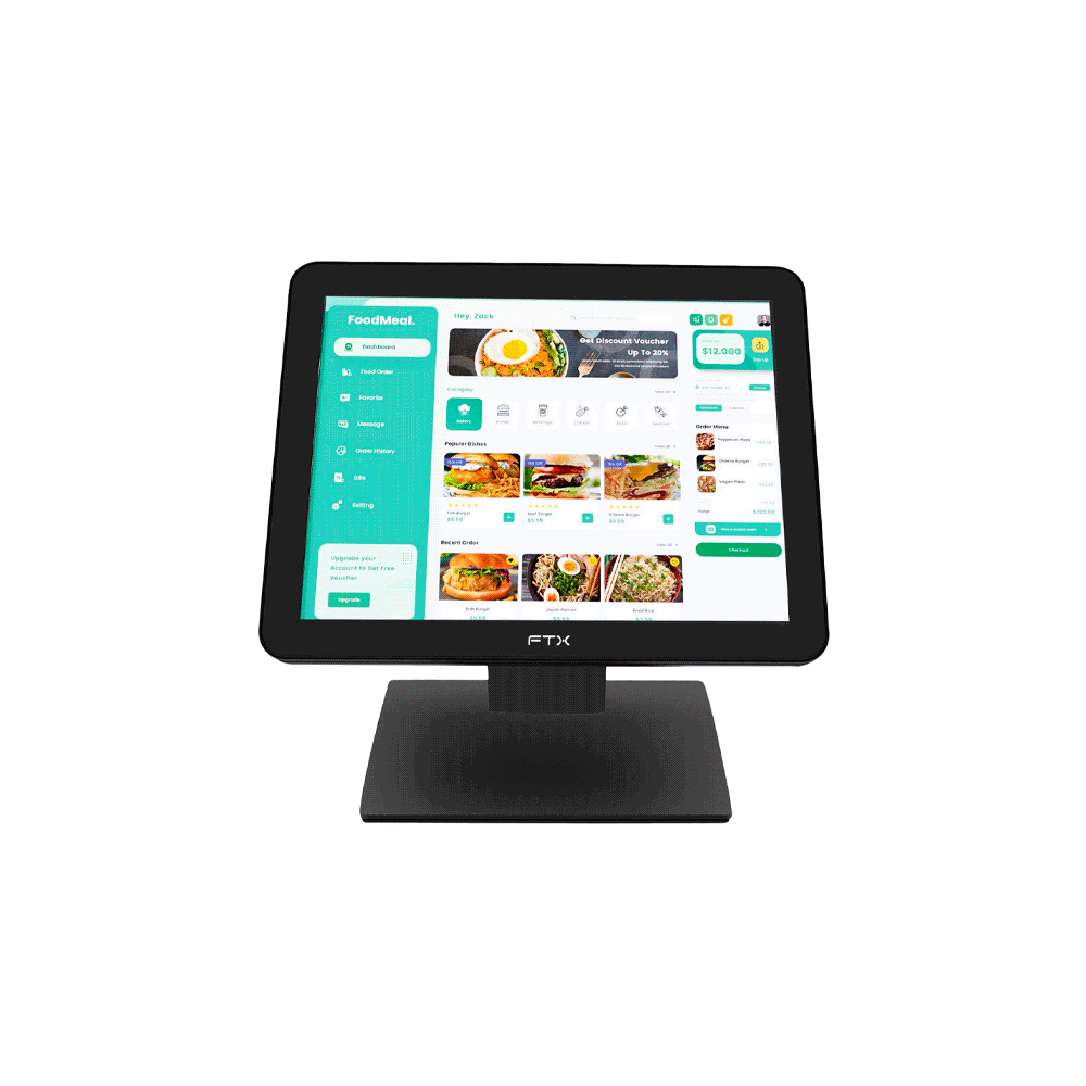 MON TOUCH FTX 15" CAPACITIVE MT15V1 VGA/HDMI/USB/1JACK C/BISEL/5MS/LAP