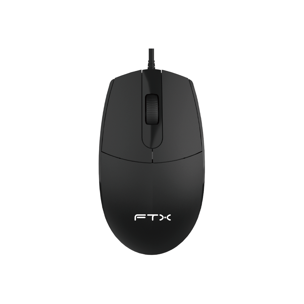 MOUSE USB FTX M39 1200DPI/3 BOT/1.4M/NEGRO