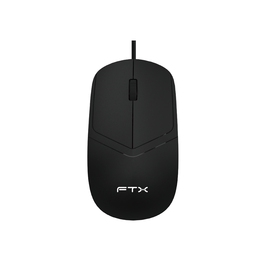 MOUSE USB FTX M47 1200DPI/3 BOT/1.1M/NEGRO