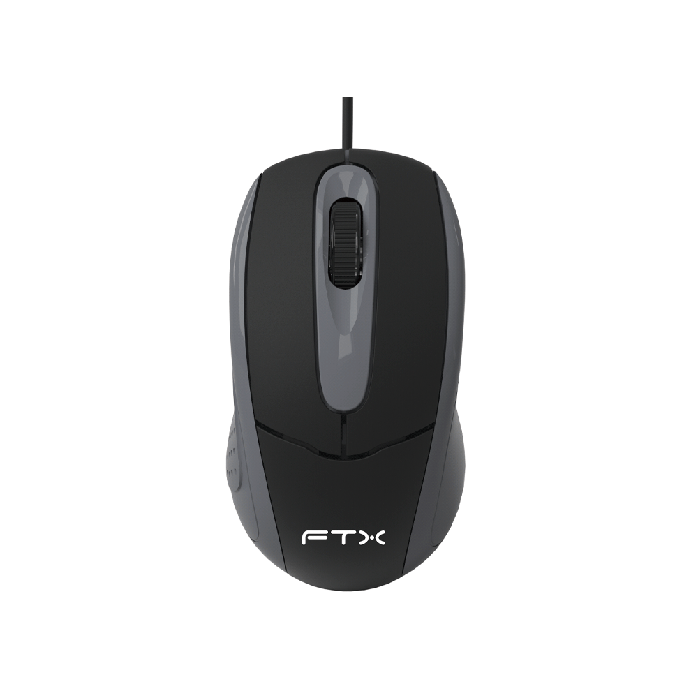 MOUSE USB FTX M56 1000DPI/3 BOT/1.2M/NEGRO