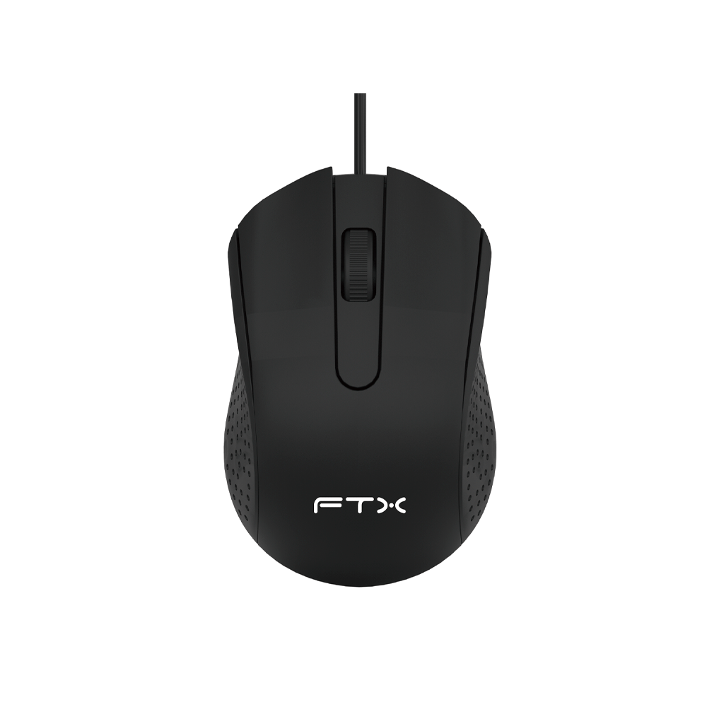 MOUSE USB FTX M62 1200DPI/3 BOT/1.1M/NEGRO