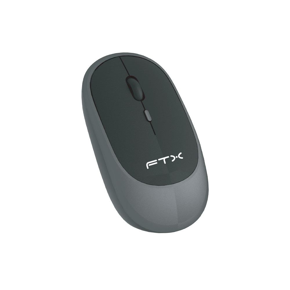 MOUSE WIR/BT FTX MWB59 1600DPI/4 BOT/RECARGABLE/NEGRO-GRIS