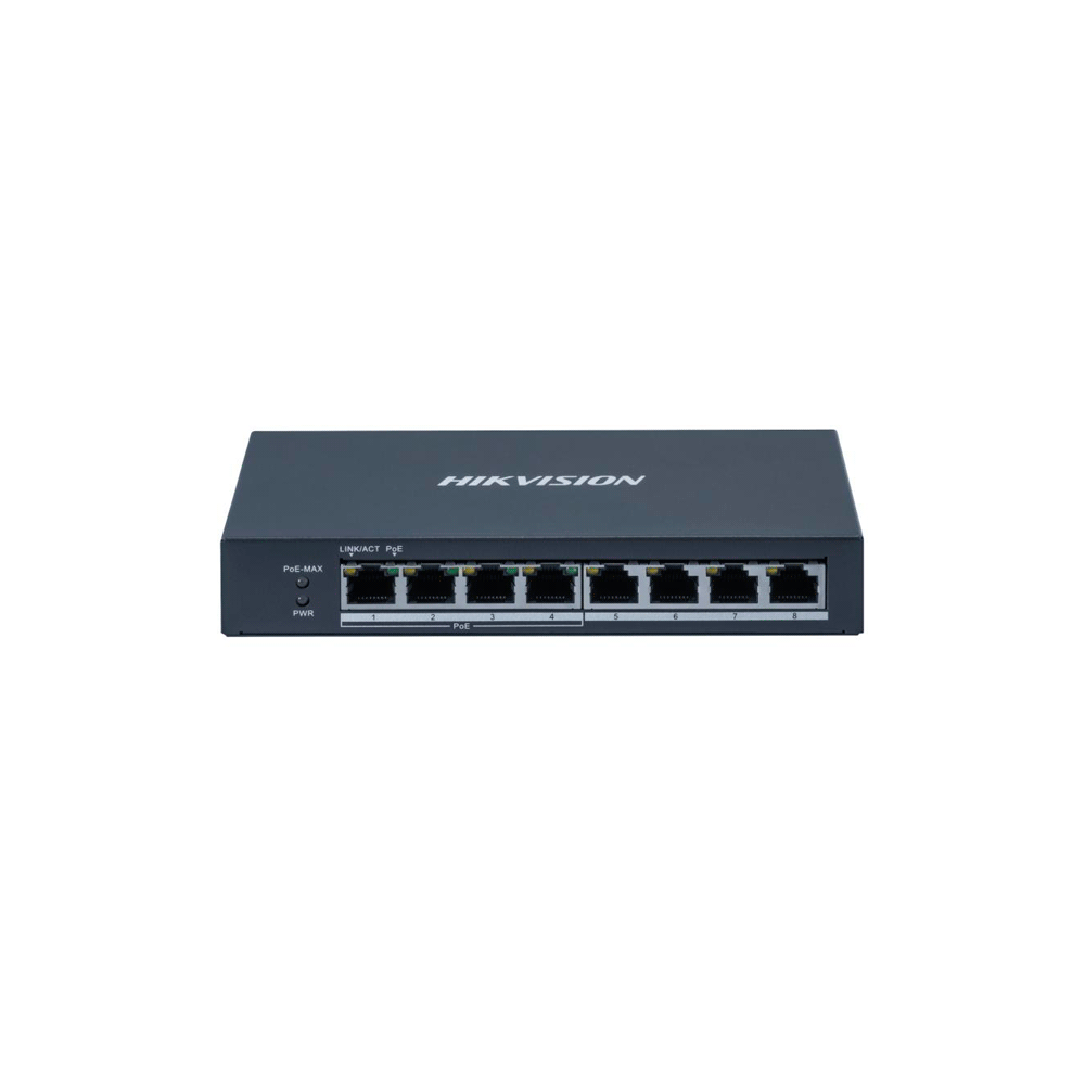 SWITCH HIKVISION DS-3E0508P-O 8P 4POE GBPS/4LAN GBPS METAL PARED/ESCRI