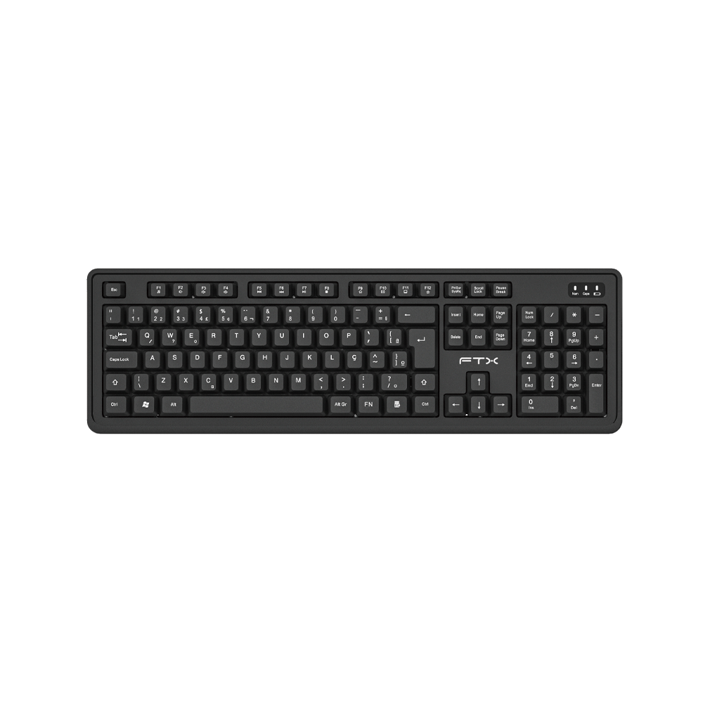 TECLADO WIR FTX KW46 NUM/POR/NEGRO