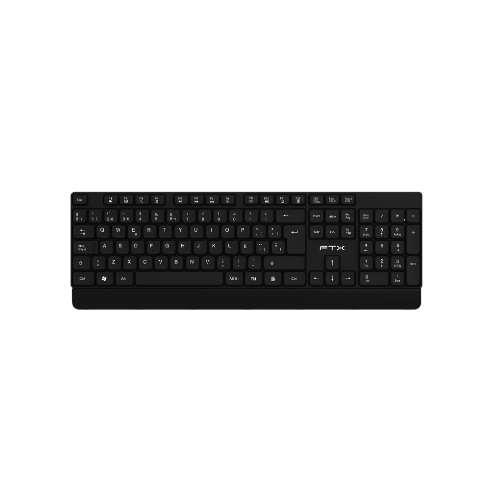 TECLADO WIR FTX KW93 NUM/ESP/NEGRO