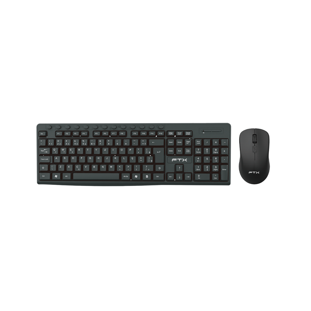 TECLADO+MOUSE WIR FTX KM250 MULT/NUM/POR/NEGRO