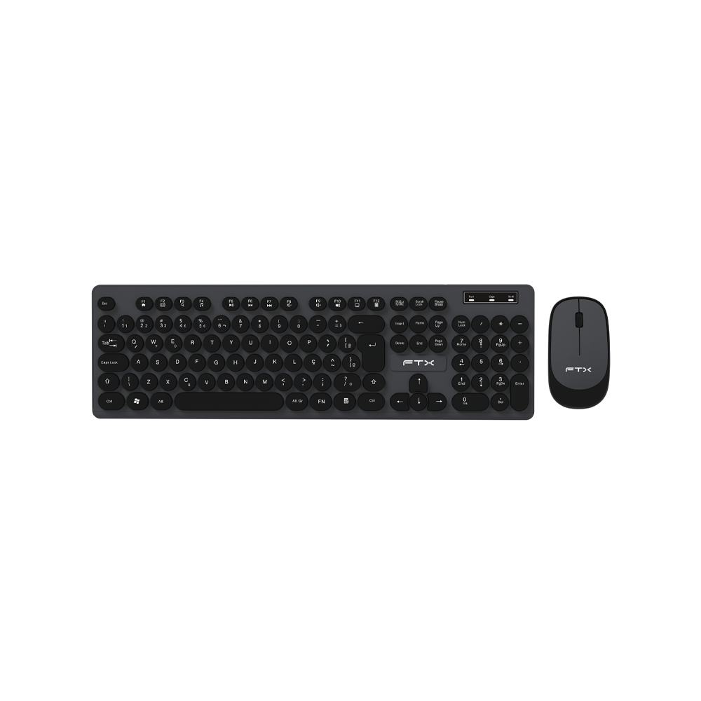 TECLADO+MOUSE WIR FTX KM400 NUM/POR/POP/NEGRO-GRIS