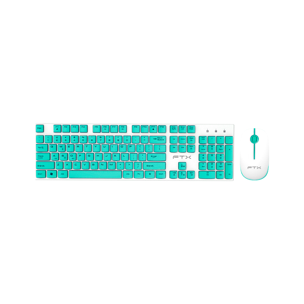TECLADO+MOUSE WIR FTXGK600 NUM/POR/BLA-VER 099642
