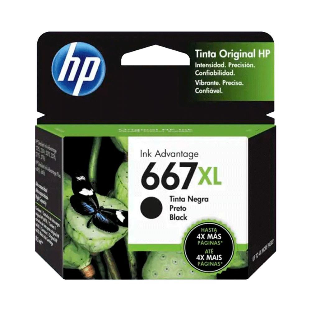 TINTA HP  667XL NEGRO 3YM81AL DJ 2775 8.5ML