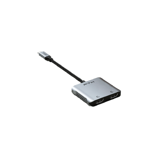 [FX115575] ADAP USB-C/4 EN 1 2HDMI/USB-A/USB-C FTX-CM2H4K-AG 4K/GRIS 115571
