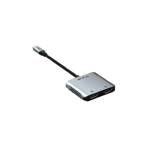 [FX115582] ADAP USB-C/4 EN 1 2HDMI/USB-A/USB-C FTX-CM2H8K-AG 8K/GRIS 115588
