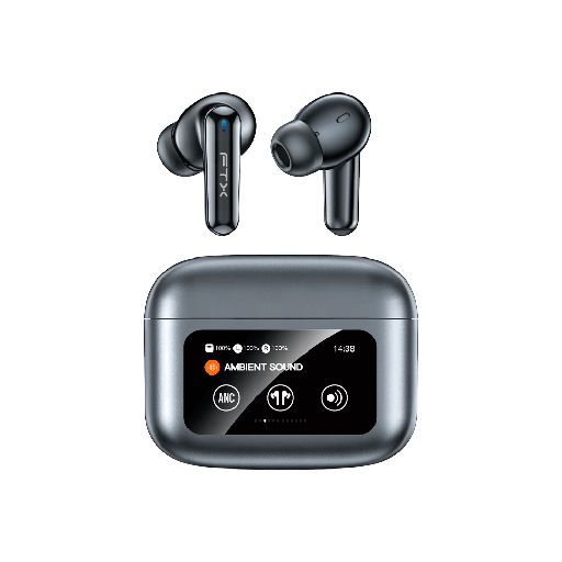 [FX124683] AURI EARPHONE FTX E56L-GY BT/MIC/ANC/TOUCH/IPX6 GRIS C/PANT LED
