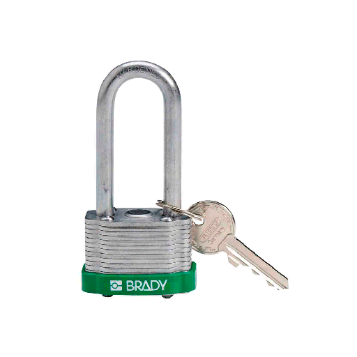 [FX90667] BRADY CANDADO ARCO ACERO CUERPO ACERO VERDE ARCO 58 MM (143142)