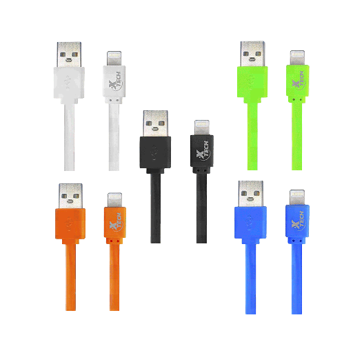 [FX121217] CABLE LIGHTNING XTG-236 XTECH ON-THE-GO 1M BLA/NEG/VER/AZU/NAR UNIDAD