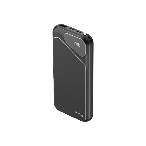 [FX127806] CARG PORTATIL FTX 10000MAH 22.5W PB-10LCD-BK POWER BANK NEGRO C/CAB IN