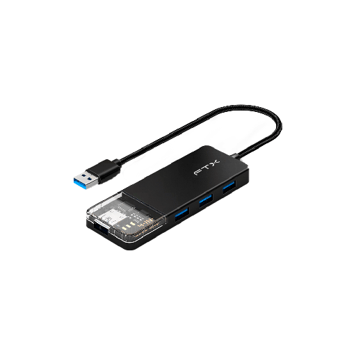 [FX115537] HUB USB-A 3.0 FTX-HUBT1-PB 4 PORT/5GBPS/USB-C NEGRO 115533