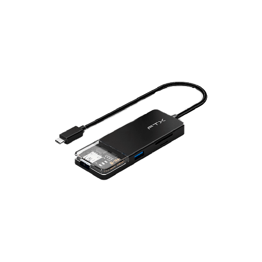 [FX115520] HUB USB-C 3.0/6 EN 1 FTX-HUBT4-PB 4K/5GBPS/SD NEGRO 115526