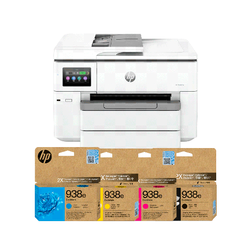 [FX131193] IMP HP OJ PRO 9730 IMP/COP/SCA/USB/RED/WIFI/BIVOLT + 4 TINTAS