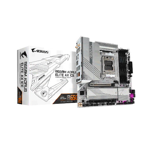 [FX119900] MB AM5 B650M AORUS ELITE AX ICE DDR5 GIGABYTE S/R/HDMI/DP/2M2/WIFI/MAT