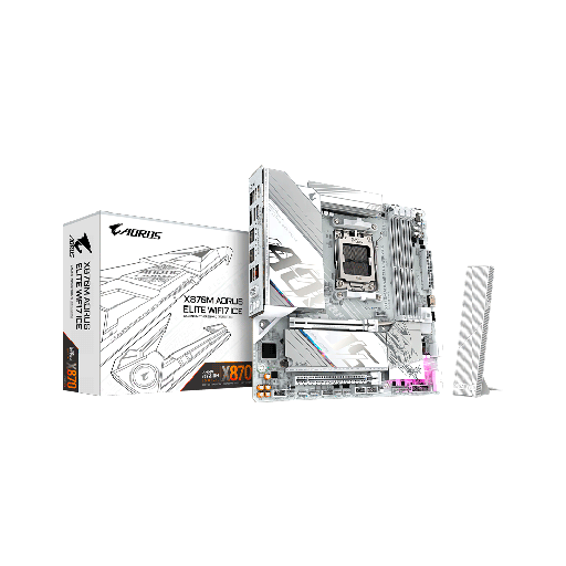 [FX134040] MB AM5 X870M AORUS ELITE WIFI7 ICE DDR5 GIGABYTE S/R/HDMI/2M2/USB4/MAT