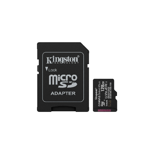 [FX128254] MEM MICRO SD KINGSTON 128GB SDCS3/128GB 150/- CANVAS SELECT PLUS C/ADA