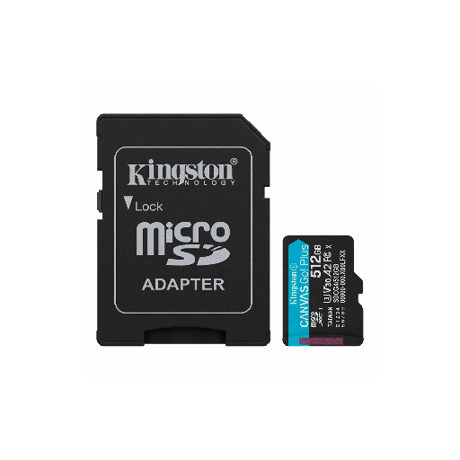 [FX130950] MEM MICRO SD KINGSTON 512GB SDCG4/512GB 200/160 CANVAS GO PLUS C/ADA