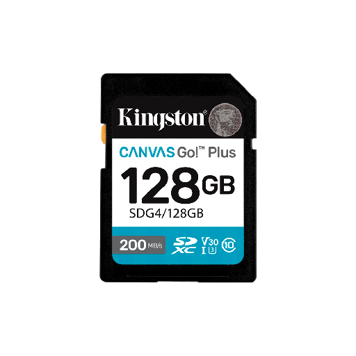 [FX130981] MEM SD KINGSTON 128GB SDG4/128GB 200/100 CANVAS GO PLUS CLASS 10