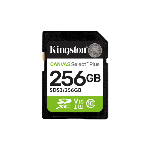 [FX131117] MEM SD KINGSTON 256GB SDS3/256GB 150 CANVAS SELECT PLUS CLASS 10