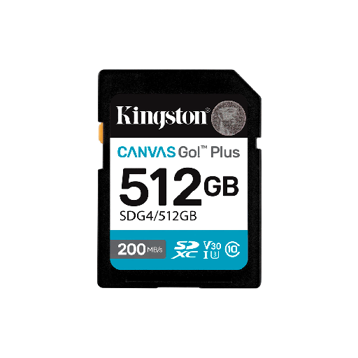 [FX131001] MEM SD KINGSTON 512GB SDG4/512GB 200/160 CANVAS GO PLUS