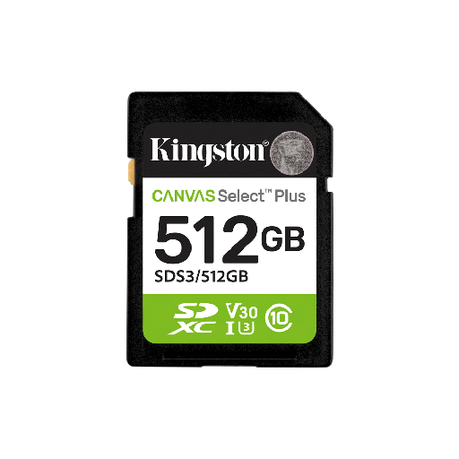 [FX131124] MEM SD KINGSTON 512GB SDS3/512GB 150 CANVAS SELECT PLUS CLASS 10