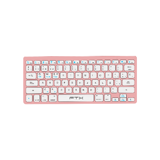 [FX99530] TECLADO BT FTXB1000 ULTRA SLIM ESP/ROSA 099536