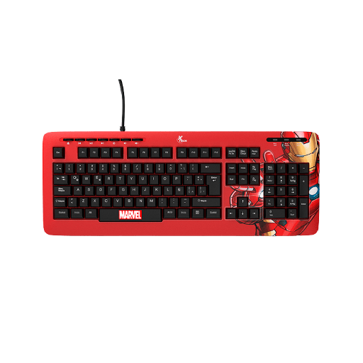 [FX94207] TECLADO USB XTECH XTK-M401IM IRON MAN ESP/ROJO/MULTIMEDIA PSJ