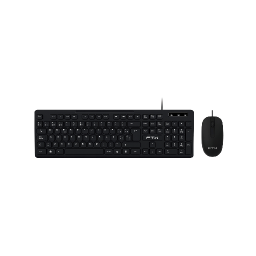 [FX128711] TECLADO+MOUSE USB FTX KM086 NUM/ESP/NEGRO