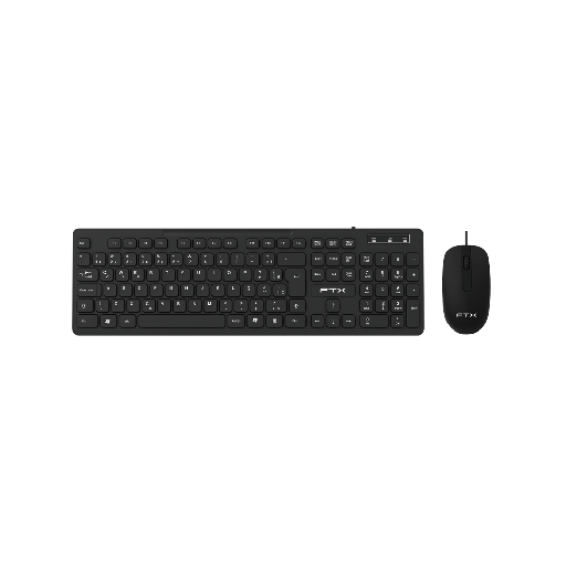 [FX128728] TECLADO+MOUSE USB FTX KM086 NUM/POR/NEGRO