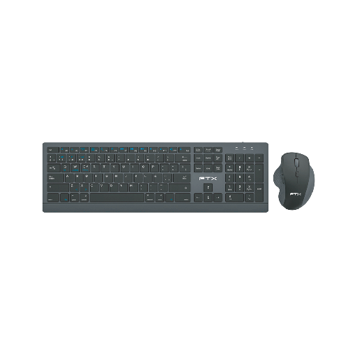 [FX128810] TECLADO+MOUSE WIR/BT FTX KM500 NUM/ESP/RECARGABLE NEGRO