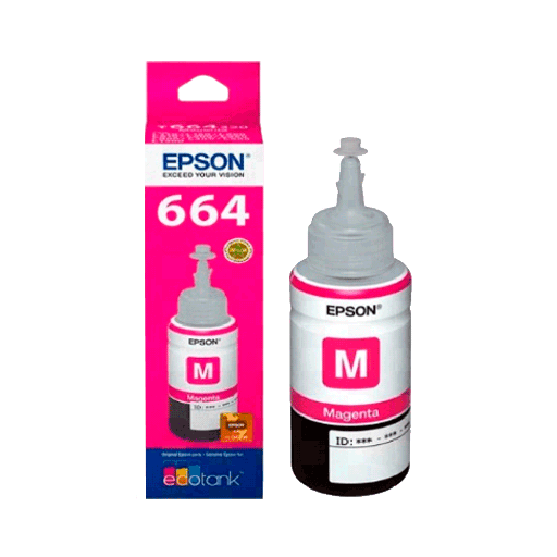 [FX1281] TINTA EPSON T664 320 MAGENTA L1XX/L2XX/L3XX/L5XX T664320-AL 70ML