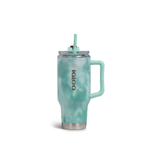 [FX108102] VASO TERM IGLOO  950ML SSTL TRVL MUG ICE DYE C/PAJITA VERDE 4P 71311