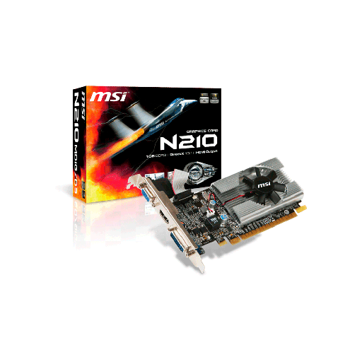 [FX51200] VGA N210 1GB MSI DDR3 VGA/DVI/HD N210-MD1G/D3 912-V809-3634